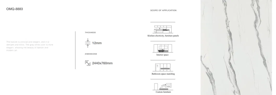 Acrylic Solid Surface Kitchen and Bathroom Countertop Vanity Top OEM/ODM