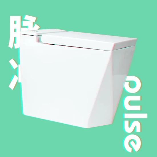 Nuovi arrivi Sifone a forma quadrata WC monopezzo WC a impulsi in ceramica senza serbatoio WC con scarico elettronico a sfioramento